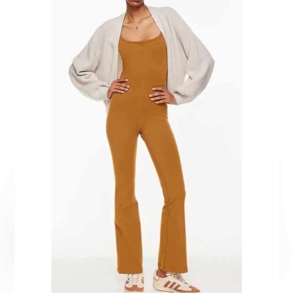 Aritzia Wilfred Free Divinity Kick Flare Jumpsuit Size XS Brunt Orange - Picture 7 of 9